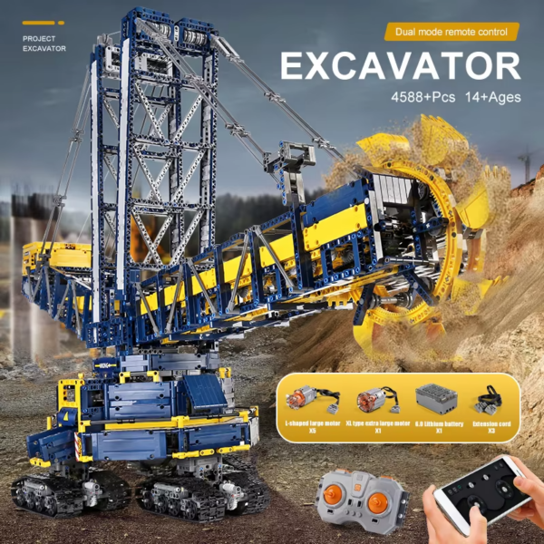 Mould King 17006 Project Excavator Brick Building Construction Set - Image 4