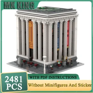 Moc Building Bricks The Grand Public Library Model Building Technology Modular City Street View Block Construstion DIY Toy Gifts - AliExpress 26 - Color : TB865-2481PCS