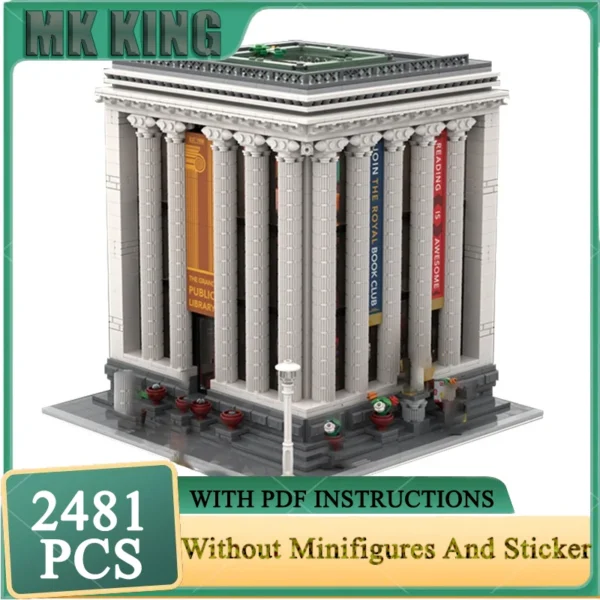 Moc Building Bricks The Grand Public Library Model Building Technology Modular City Street View Block Construstion DIY Toy Gifts - AliExpress 26 - Color : TB865-2481PCS