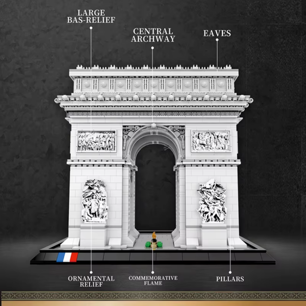 Reobrix L’Arc de Triomphe Brick Building Construction Set (No. 66024) - Image 3