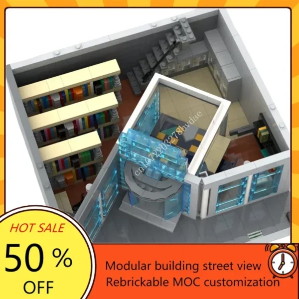 Modular Building Modern Library MOC (3082 Pieces) - Image 3