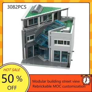 Modular Building Modern Library MOC (3082 Pieces)