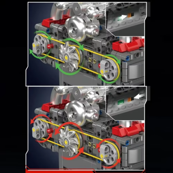 Mould King 10193 Horizontal Opposed Boxer Engine Model - Image 6