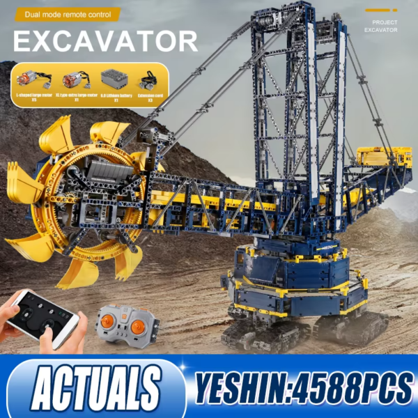 Mould King 17006 Project Excavator Brick Building Construction Set